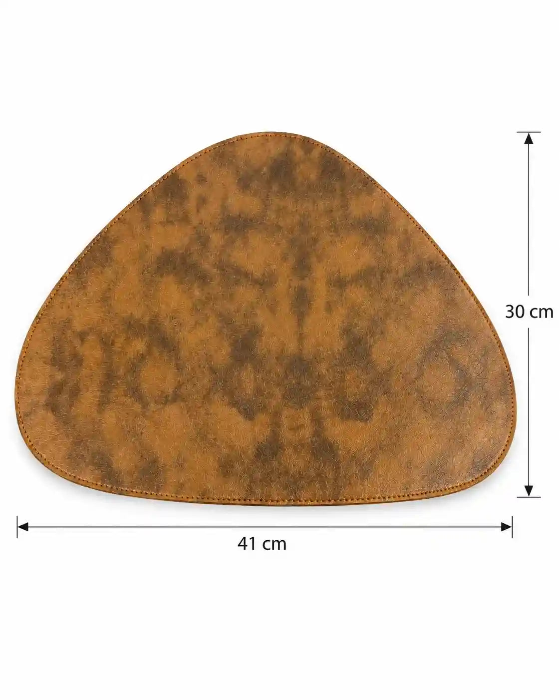 Vintage Leather Placemat – Organic Shape – Havana