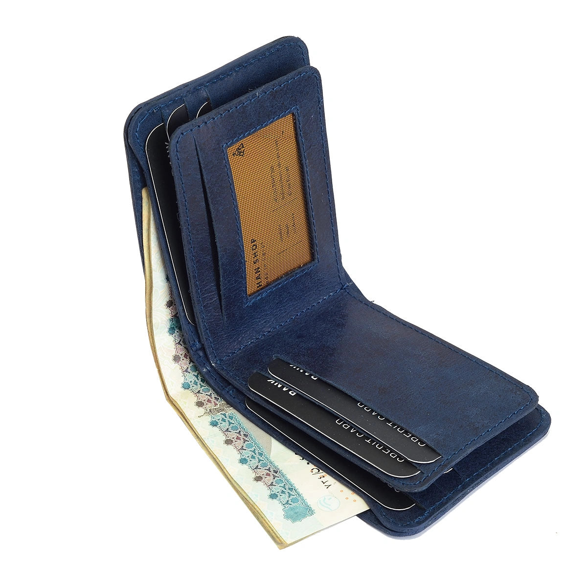 Foldable Wallet -navy blue
