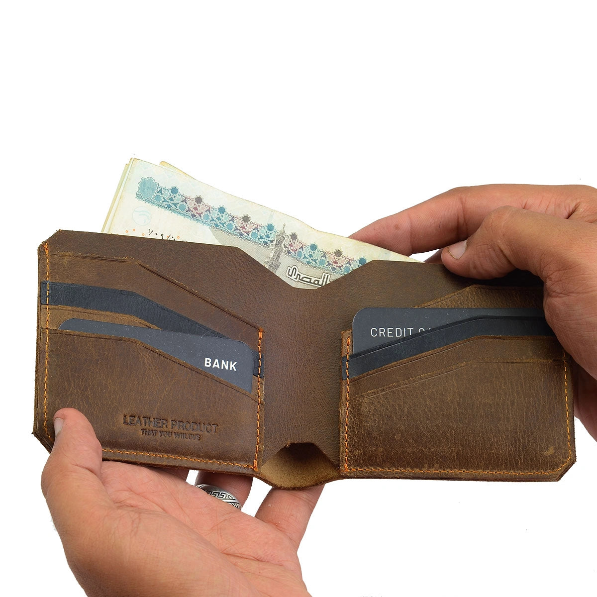 Vault Leather Wallet – Brown