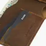 ⁦Vault Leather Wallet – Brown⁩ - الصورة ⁦3⁩