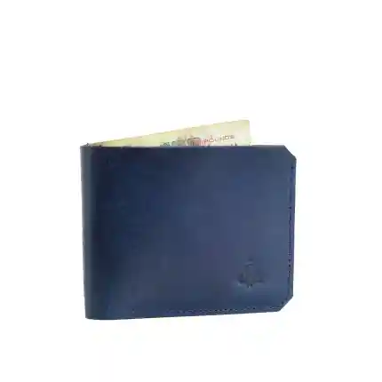 Vault Leather Wallet – Navy Blue