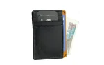 Minimalist Leather Slim Wallet -Havan & black