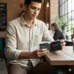 ⁦Vault Leather Wallet – Black⁩ - الصورة ⁦2⁩