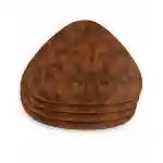 ⁦Vintage Leather Placemat – Organic Shape - Brown⁩ - الصورة ⁦3⁩