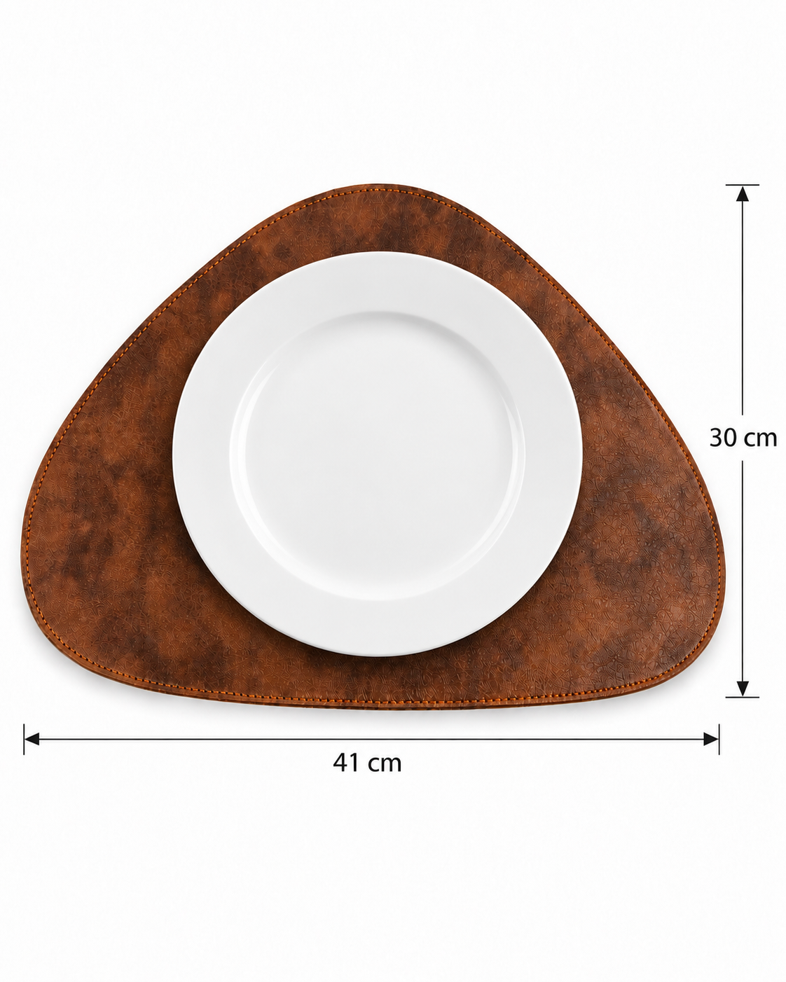 ChatGPT Image Sep 10, 2026, 01_37_34 AM Vintage Leather Placemat – Organic Shape - Brown - الصورة 1